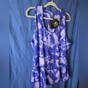 Lukka Women's Blue, Purple and White Watercolor Tank Top NWT